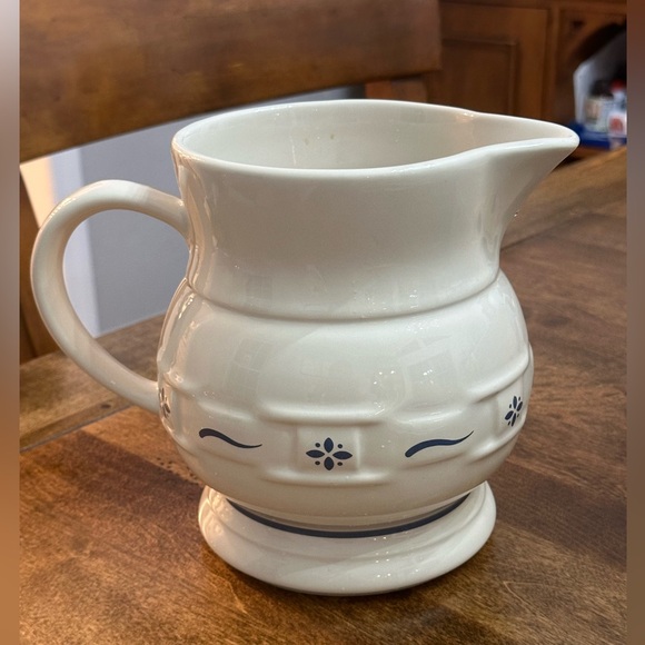 Longaberger Other - Longaberger Milk Pitcher Style Classic Blue Never Used Made 2 qt. 7.5”x 6”